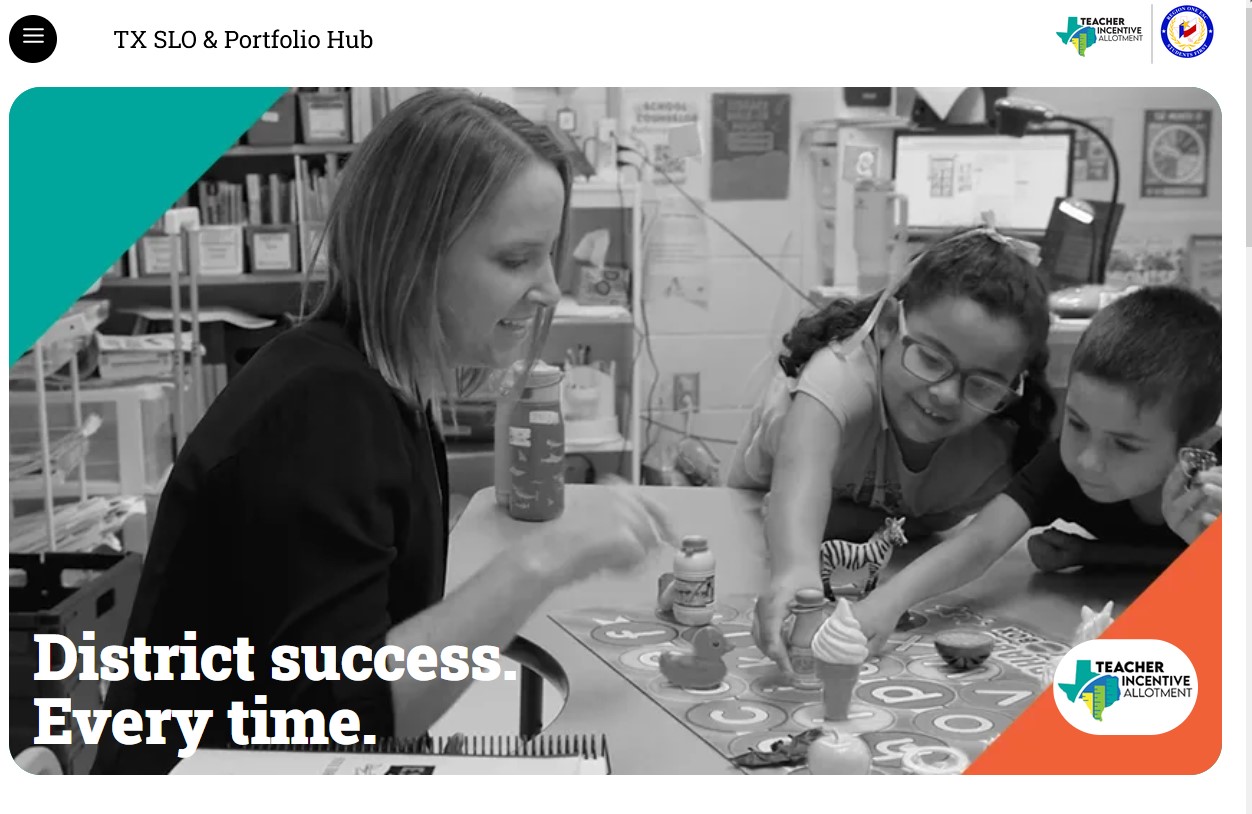Texas Teacher Incentive Allotment Hub landing page